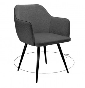 Стул DikLine 277 поворотный NS13 GRAPHITE, ножки черные в Тюмени - mebel-tymen.ru | фото